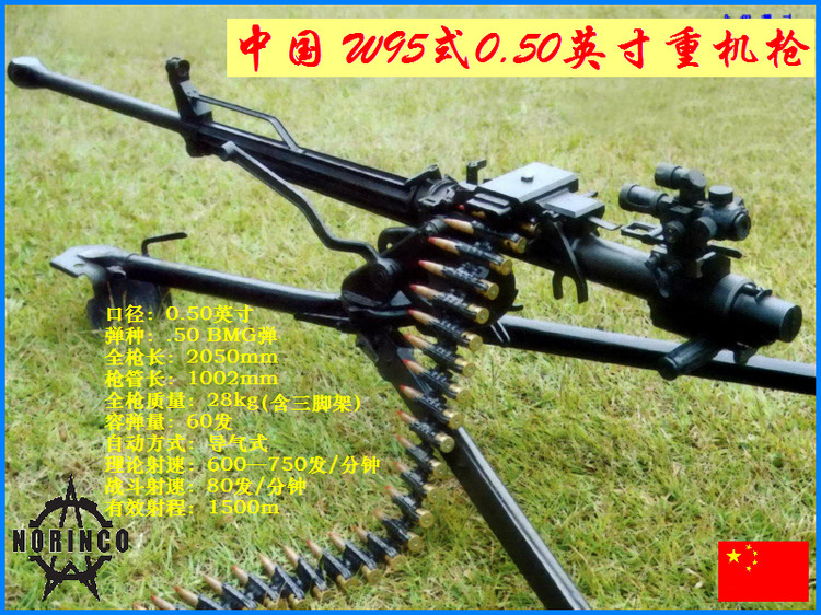 中国W95式0.50英寸重机枪（原创） - 勃朗宁M2HB - 小娟姐的枪械博客